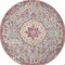 Homeroots 5 ft. Round Gray & Pink Medallion Area Rug 385522 - alternate 7